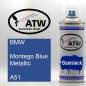 Preview: BMW, Montego Blue Metallic, A51: 400ml Sprühdose, von ATW Autoteile West.